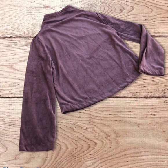 JoyLab Tops Joy Lab S Velour Side Shoulder Zip Top Poshmark